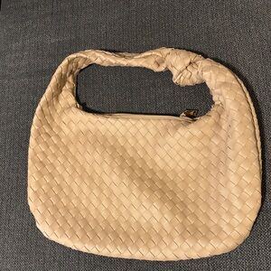 Elegant Tan Woven Women's Bag